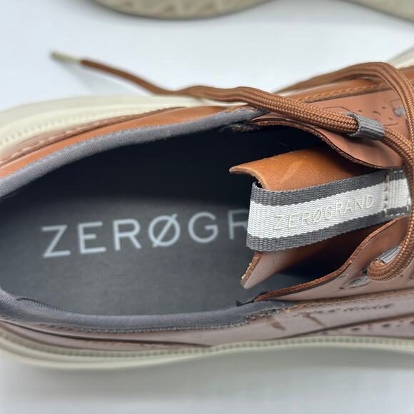 COLE HAAN ZeroGrand WFA 2.0 Wingtip Oxford British Tan Dark Chocolate Sz 11 $270